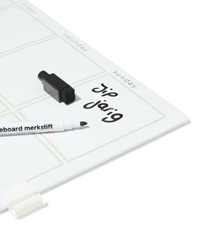 whiteboard met beschrijfbare magneten 60x29.5cm week - 14803971 - HEMA