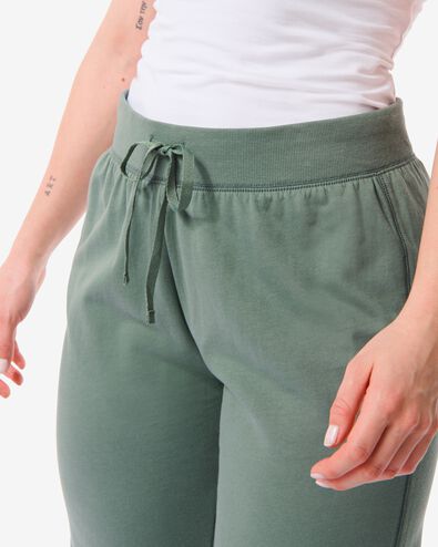 pantalon sweat lounge femme coton vert XL - 23400367 - HEMA