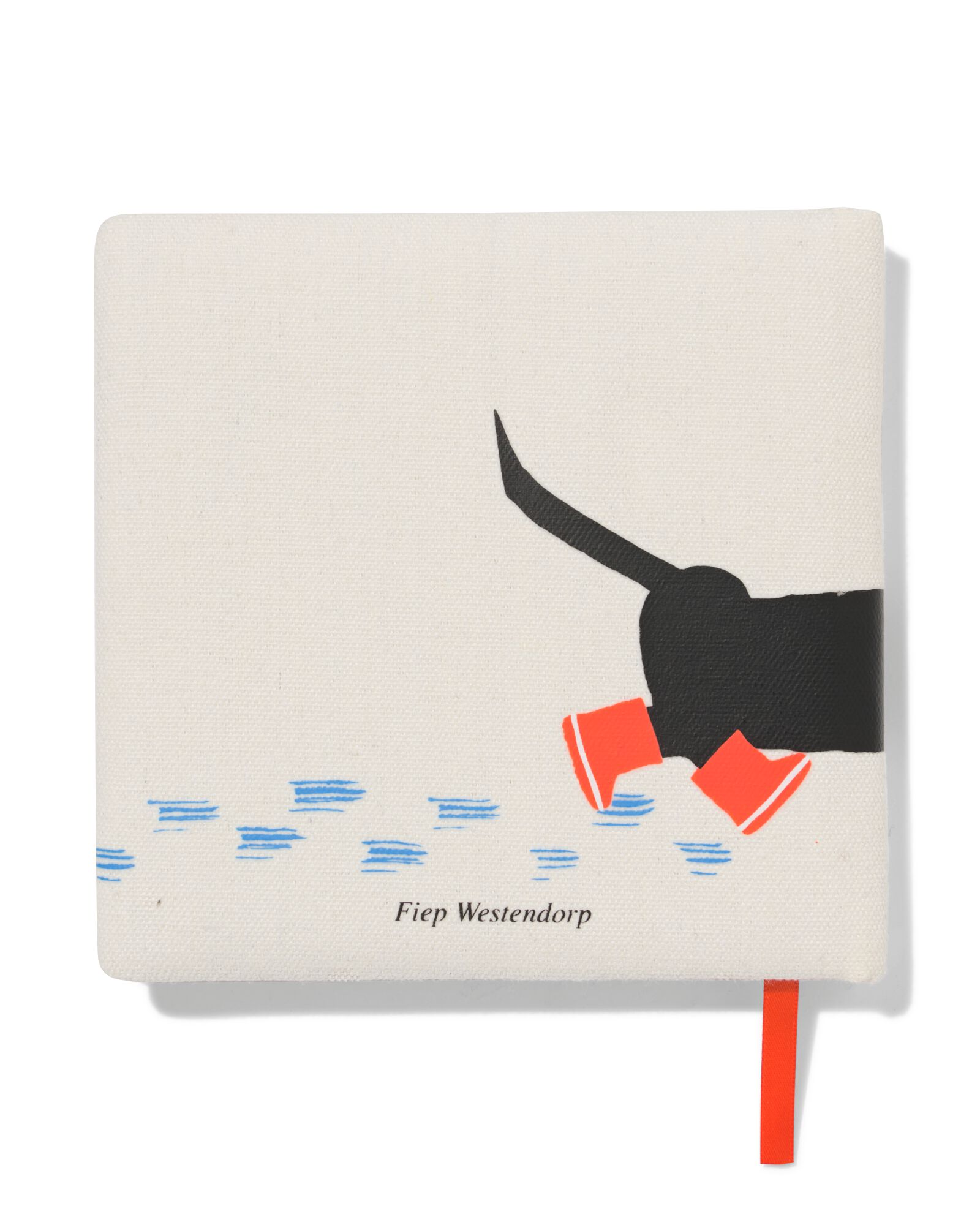 Takkie notitieboek 15x15cm gelinieerd canvas - 15800161 - HEMA