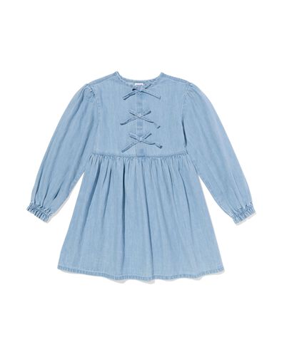 Kinderkleid mit Schleifen in A-Linie blau blau - 30839837BLUE - HEMA