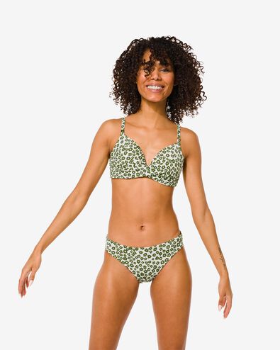 Damen-Bikinioberteil, ohne Bügel graugrün XXL - 22310916 - HEMA