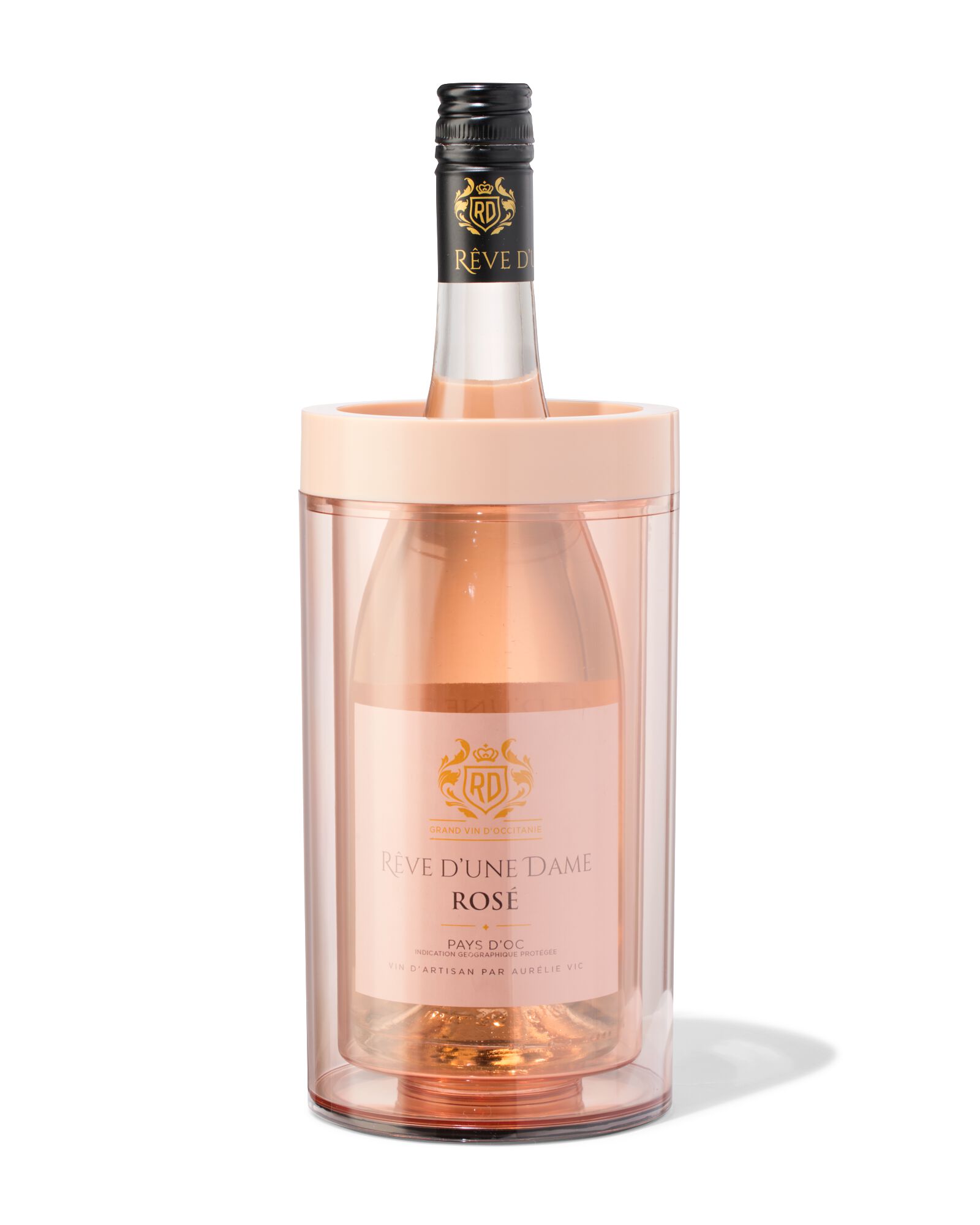 refroidisseur de vin ⌀11,6x22cm plastique rose - 41800236 - HEMA