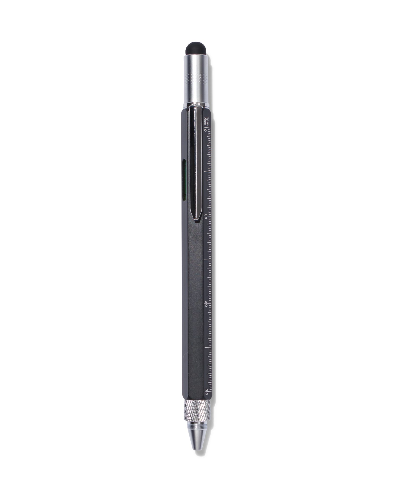 Stylo multifonction 6 en 1 avec stylo à bille, stylet, règle, niveau à  bulle, tournevis cruciforme et plat, chiffon de nettoyage en microfibre de  15 x