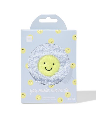 chaussettes d'int&eacute;rieur taille 36-41 peluche bleu clair - 61100311 - HEMA