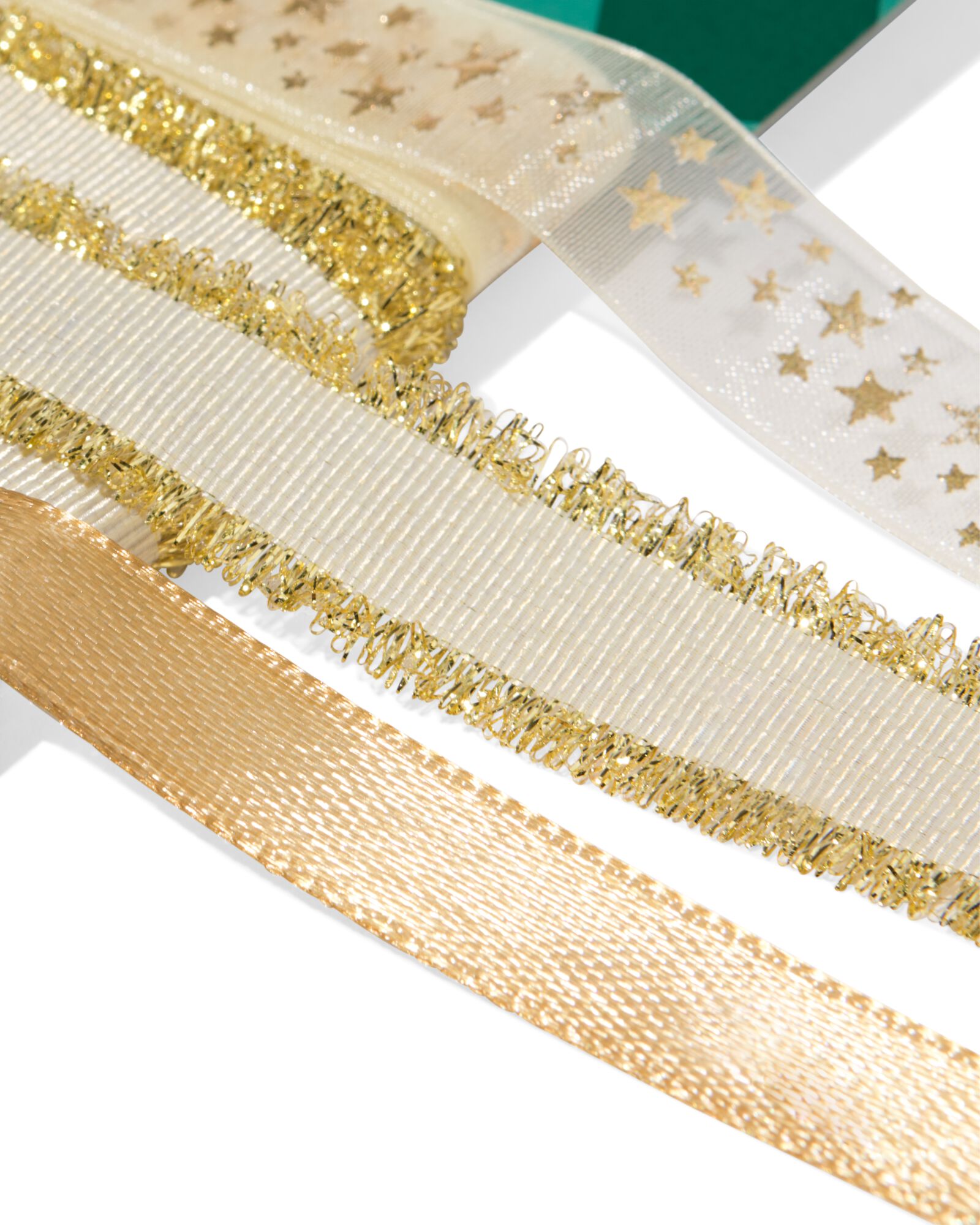 rubans cadeaux 3m dorés - 3 pièces - 25300012 - HEMA