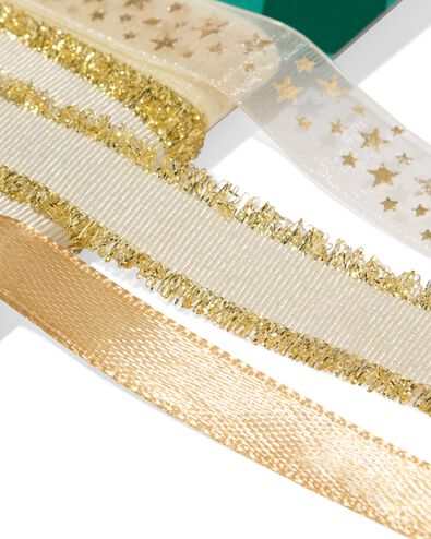 rubans cadeaux 3m dorés - 3 pièces - 25300012 - HEMA