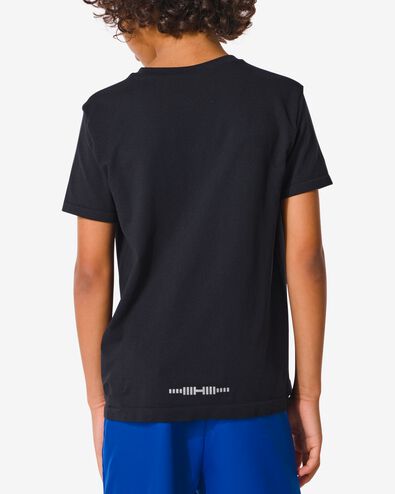 t-shirt de sport enfant sans coutures noir 110/116 - 36090249 - HEMA