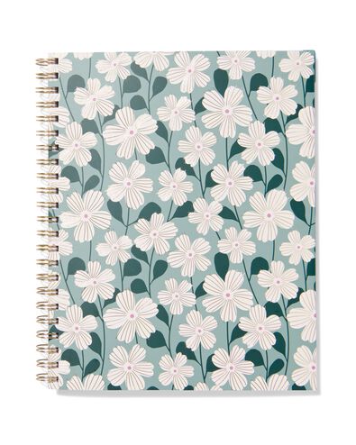  cahier &agrave; spirale A4 lign&eacute; fleurs - 14100210 - HEMA