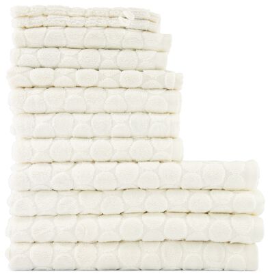 serviettes de bain - qualité épaisse - à pois blanc - 1000015156 - HEMA