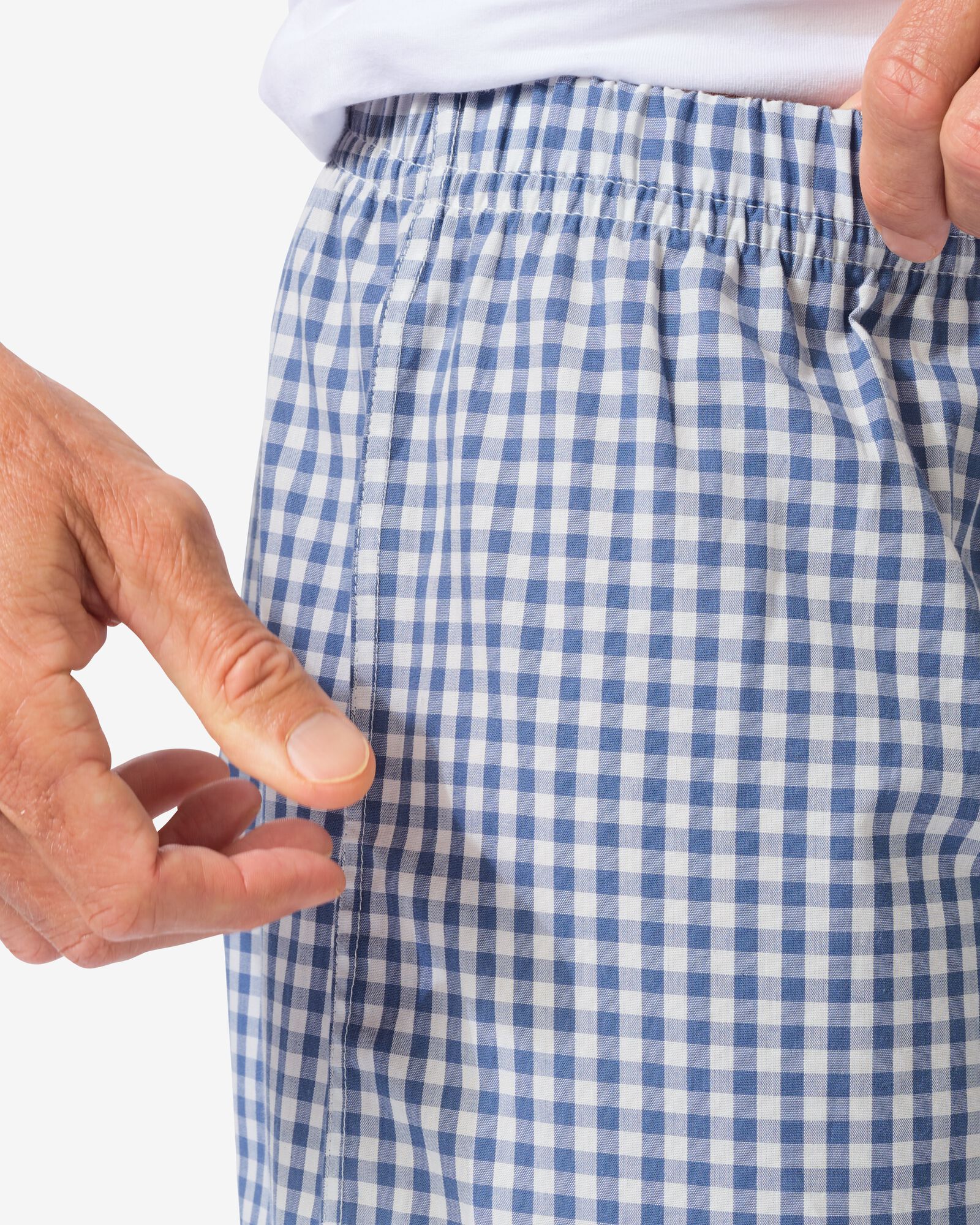 cale&ccedil;on ample homme blocs bleu - 19190490BLUE - HEMA