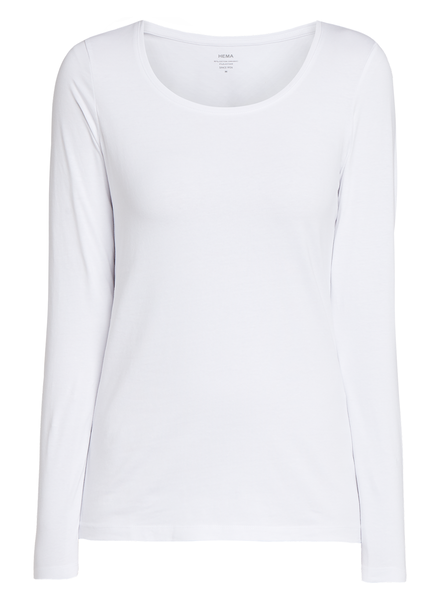 t-shirt femme blanc - 1000005478 - HEMA