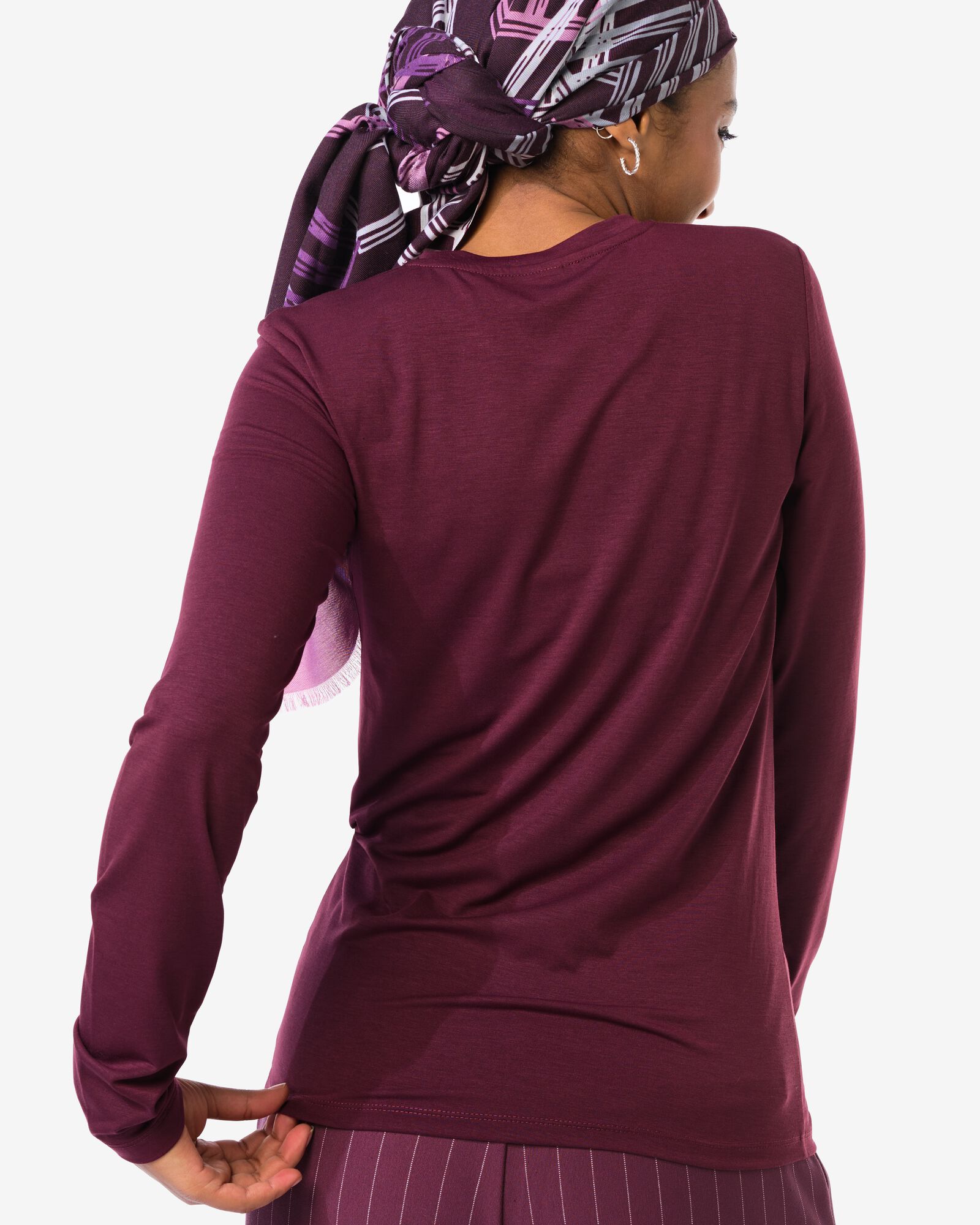dames T-shirt Lona jersey bordeauxrood bordeauxrood - 36206580BURGUNDYRED - HEMA