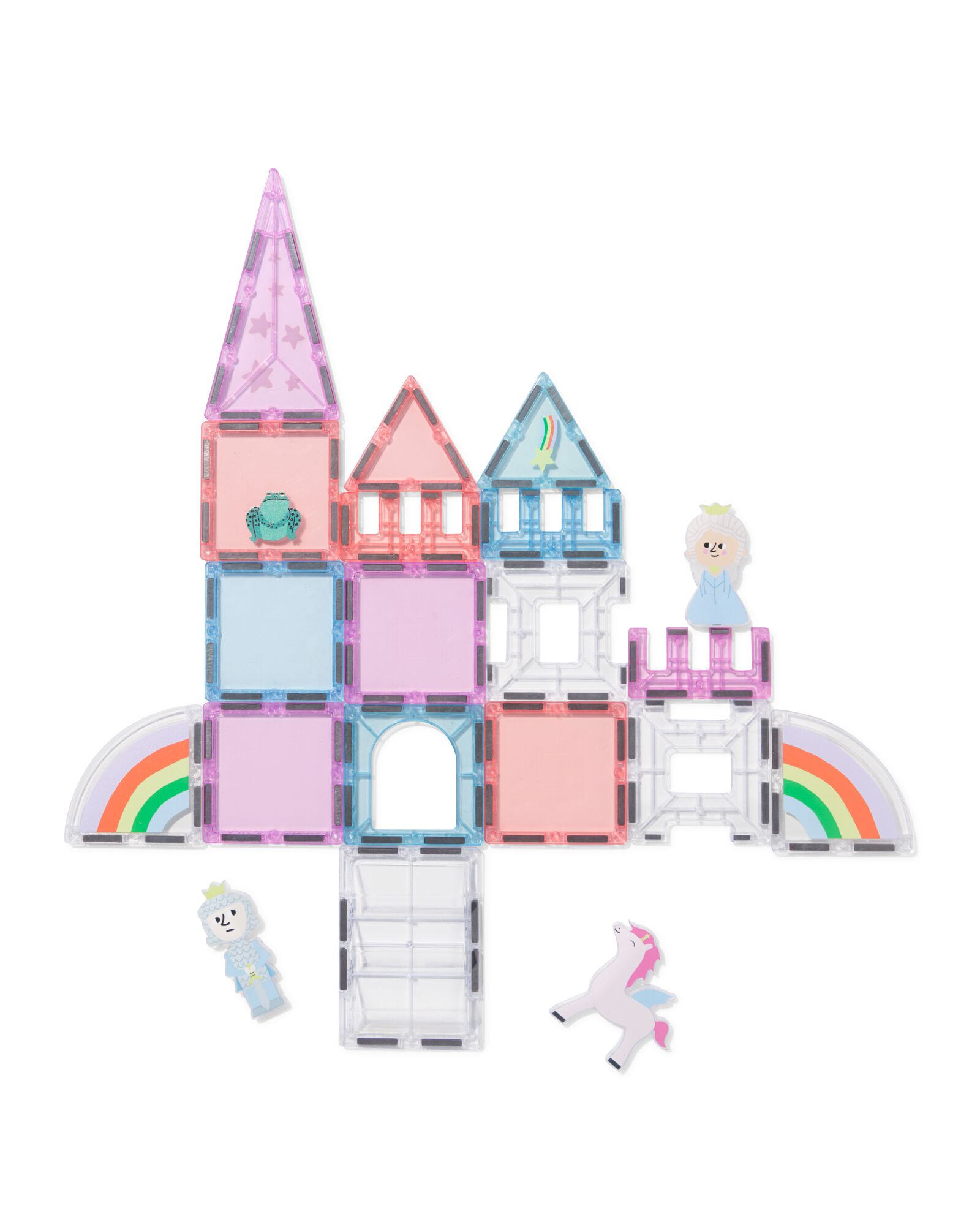 magnetische bouwtegels kasteel 20-delig - 15100305 - HEMA