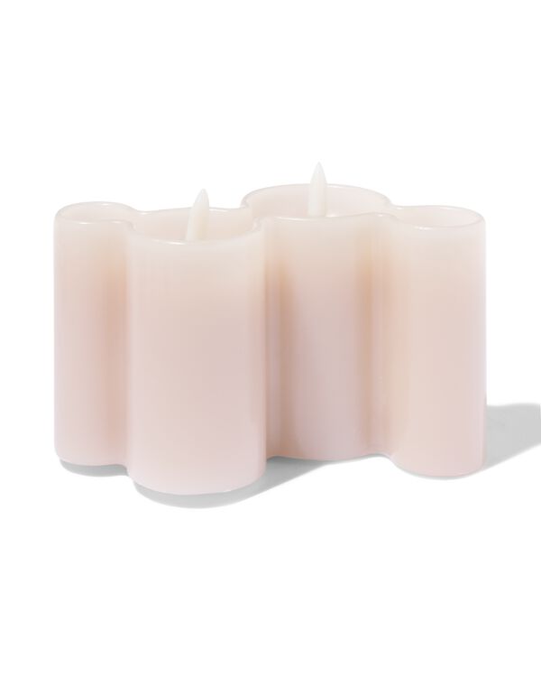 bougie led taupe - 13550101 - HEMA