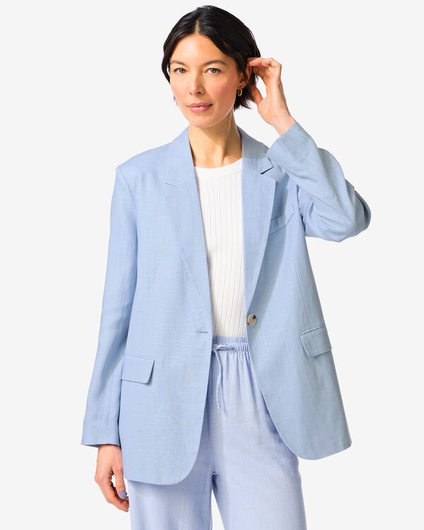 damesblazer Isla lichtblauw lichtblauw - 36208630LIGHTBLUE - HEMA