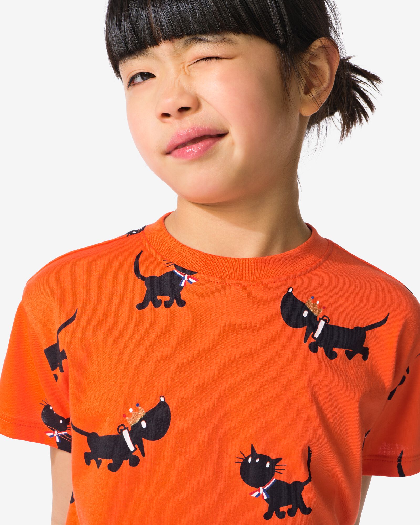 t-shirt enfant Takkie et Siepie CM orange orange - 30713601ORANGE - HEMA