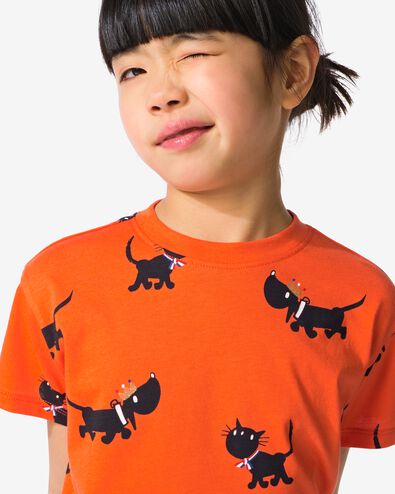 t-shirt enfant Takkie et Siepie CM orange orange - 30713601ORANGE - HEMA