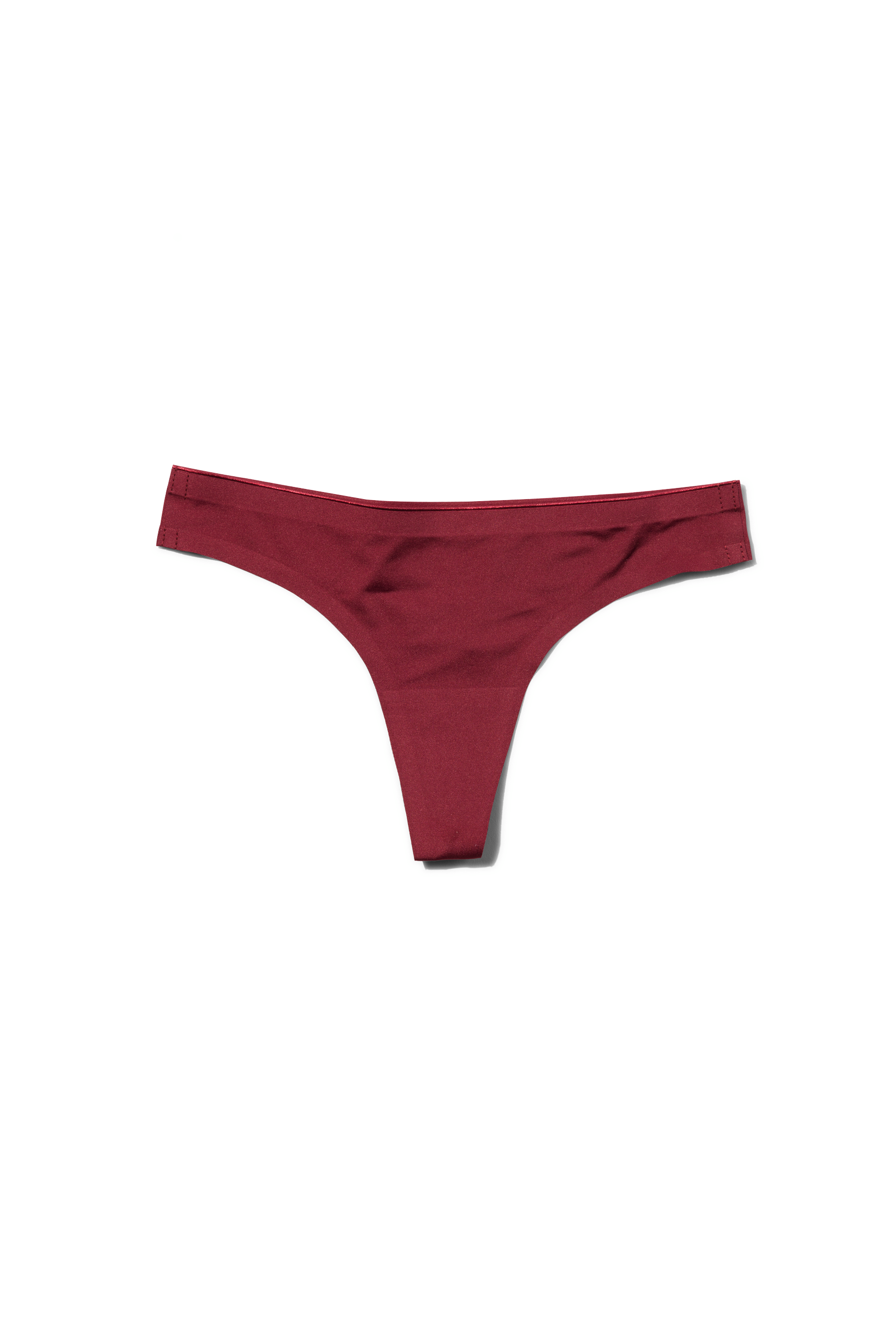Damen-String Second Skin, Mikrofaser dunkelrot - HEMA