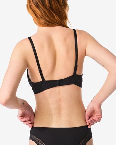 bralette met kant zonder beugel zwart zwart - 21900191BLACK - HEMA