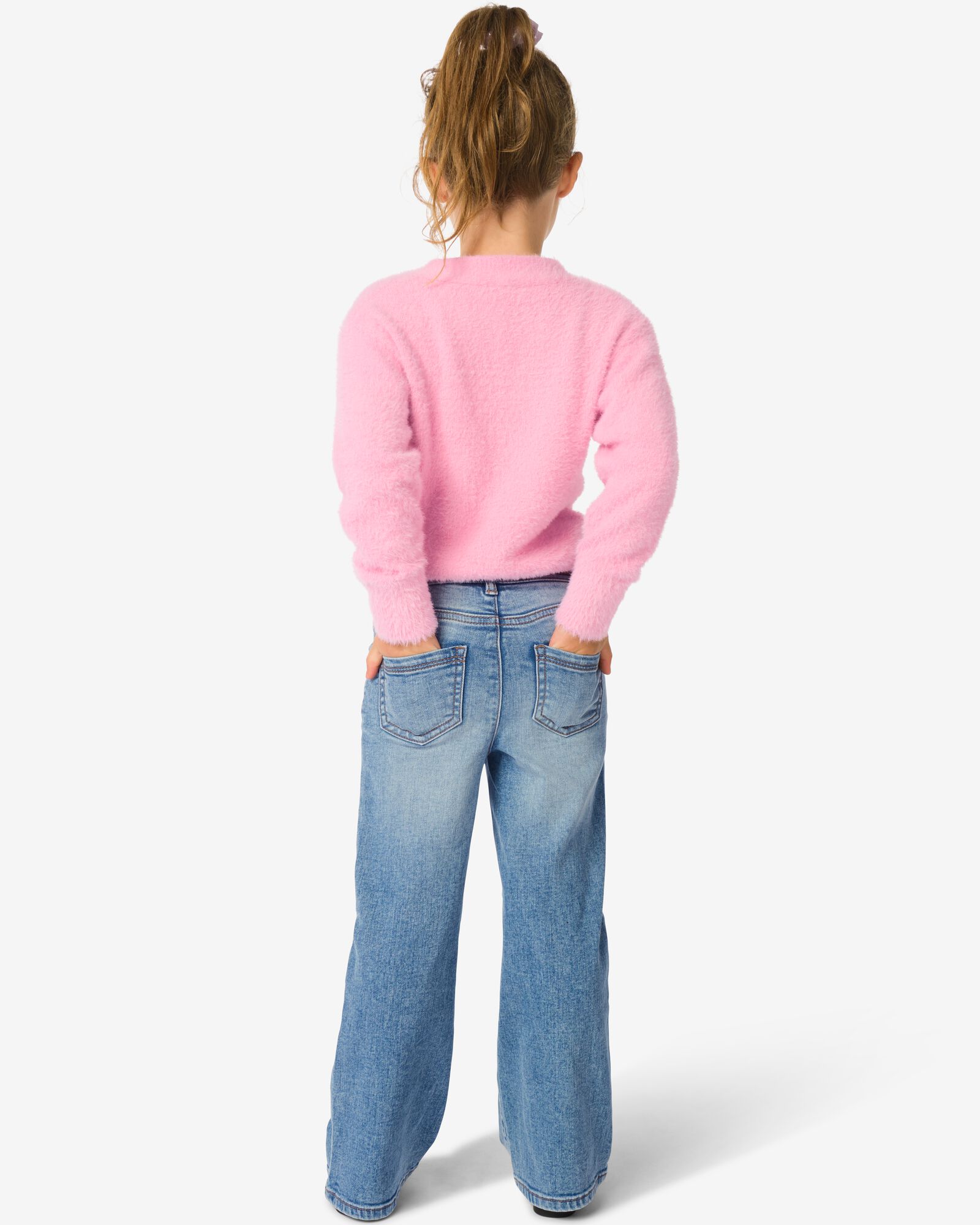 kinderjeans wijd lichtblauw lichtblauw - 30838805LIGHTBLUE - HEMA
