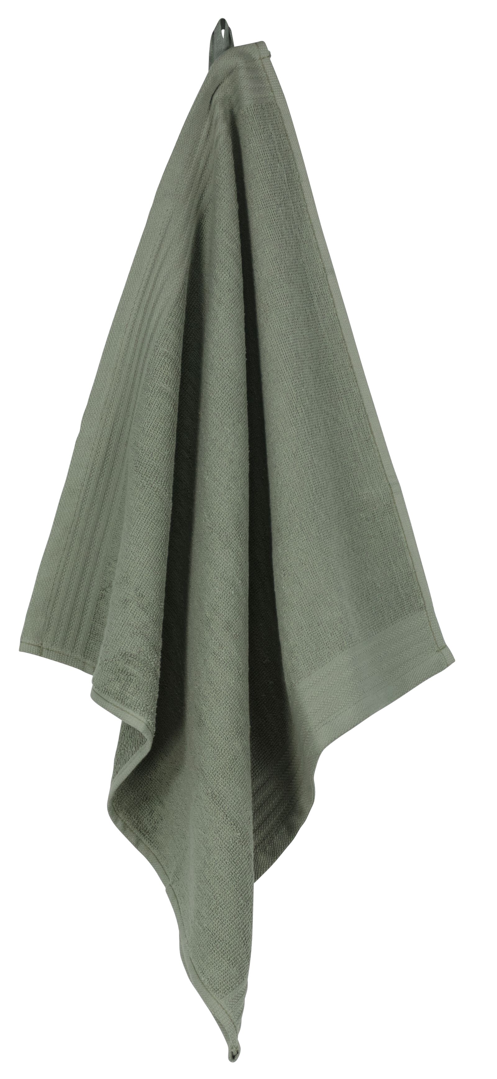 essuie-mains 50x50 coton gris-vert - 5420080 - HEMA