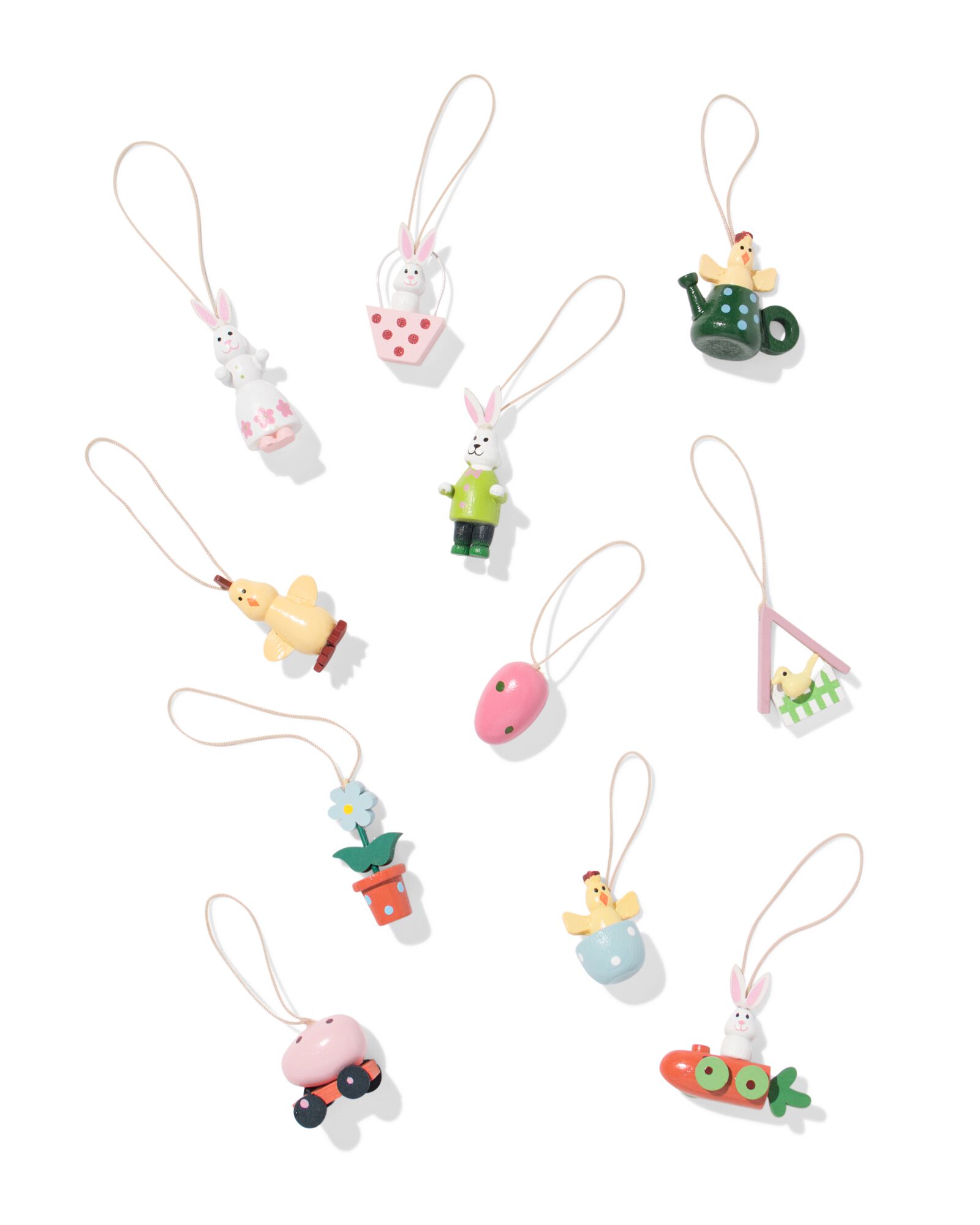 pendentifs 7 cm bois P&acirc;ques - lot de 11 - 25830058 - HEMA