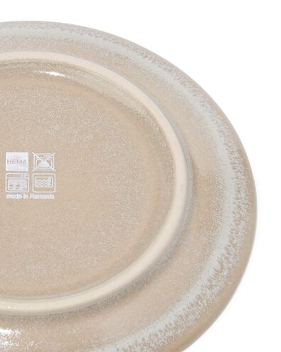 Geb&auml;ckteller &Oslash; 16 cm, Monaco, reaktive Glasur, hellbraun - 9650193 - HEMA