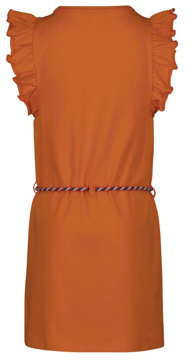 robe enfant à volants et cordon à la taille orange - 1000027258 - HEMA