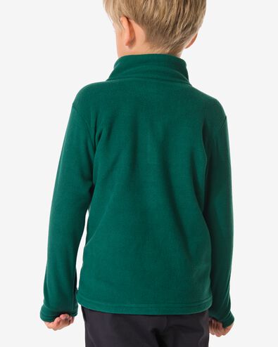 kinder skipully fleece donkergroen donkergroen - 30690127DARKGREEN - HEMA