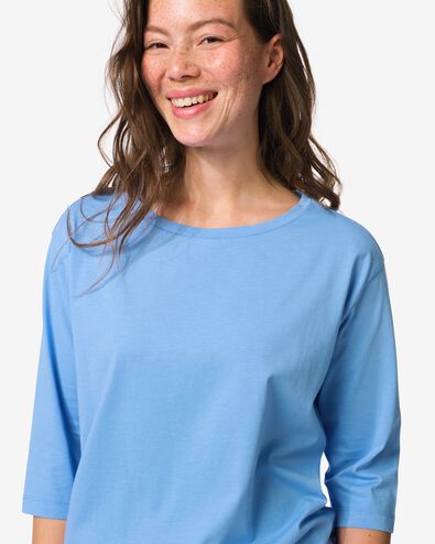 Damen-Pyjamaoberteil aus Jersey blau blau - 23401640BLUE - HEMA