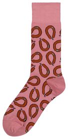 chaussettes homme à motif de saucisse fumée rose rose - 1000026725 - HEMA