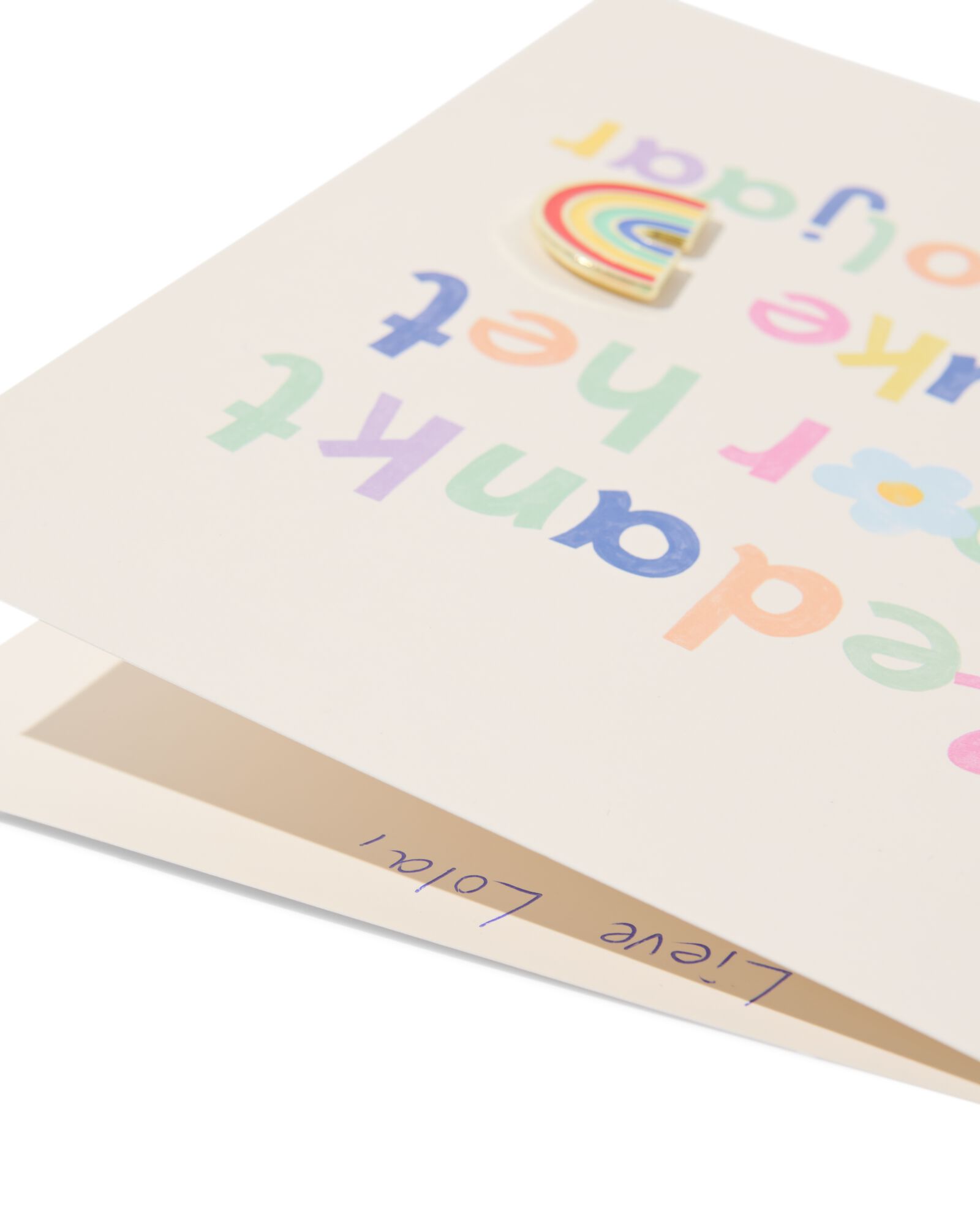 Carte XL "Merci pour cette belle ann&eacute;e scolaire" avec &eacute;pingle - 60800705 - HEMA