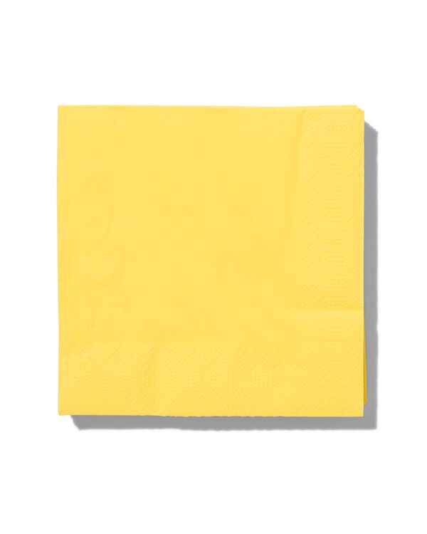 20er-Pack Servietten, Papier, 33 x 33 cm, gelb - 25840055 - HEMA