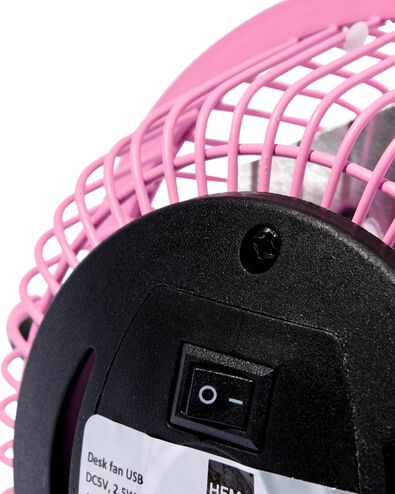 Retro-Tischventilator, USB, neonpink, &Oslash; 10 cm - 80200028 - HEMA