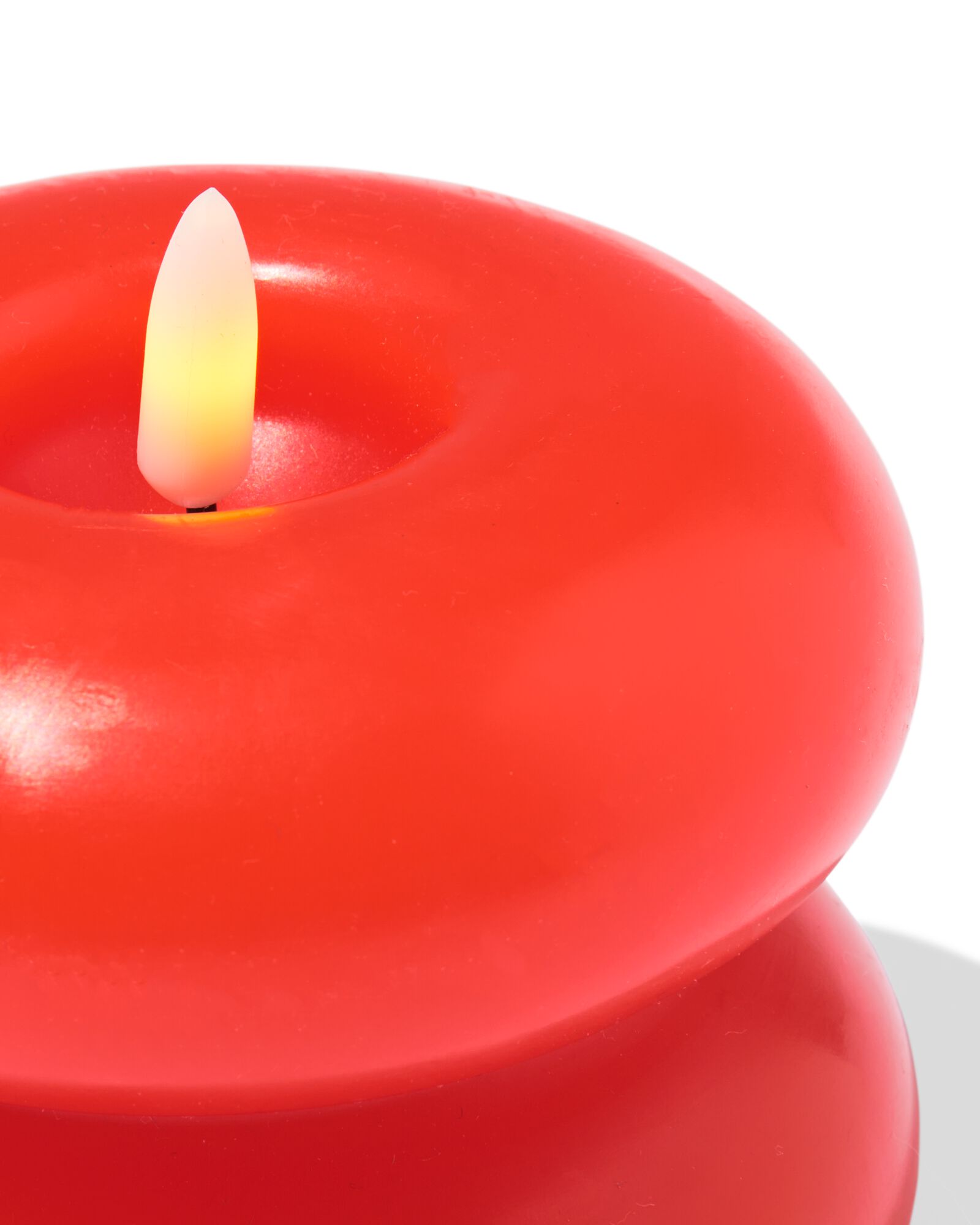 bougie led &agrave; forme ⌀10x9,5cm orange - 13550169 - HEMA