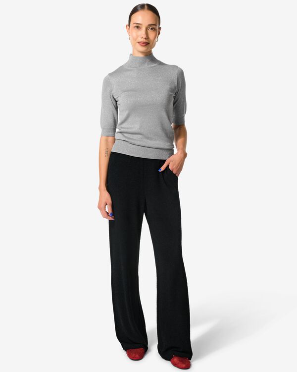 pantalon femme Erin paillettes noir noir - 36205660BLACK - HEMA