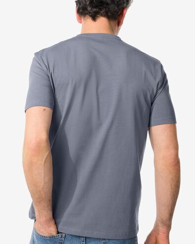 heren t-shirt met stretch grijs L - 2115236 - HEMA