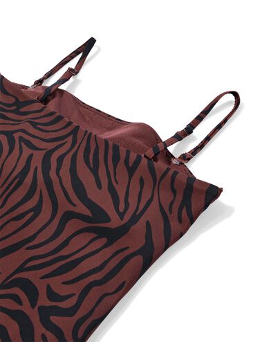 damesbadpak Nina zebra chocoladebruin chocoladebruin - 22360610CHOCOLATEBROWN - HEMA