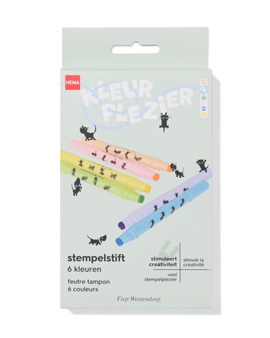 Takkie en Siepie stempelstift - 6 stuks - 15900476 - HEMA