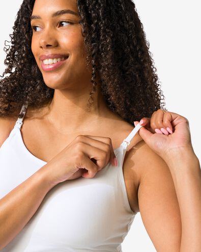 Stillhemd mit integrierten Cups wei&szlig; wei&szlig; - 21500687WHITE - HEMA