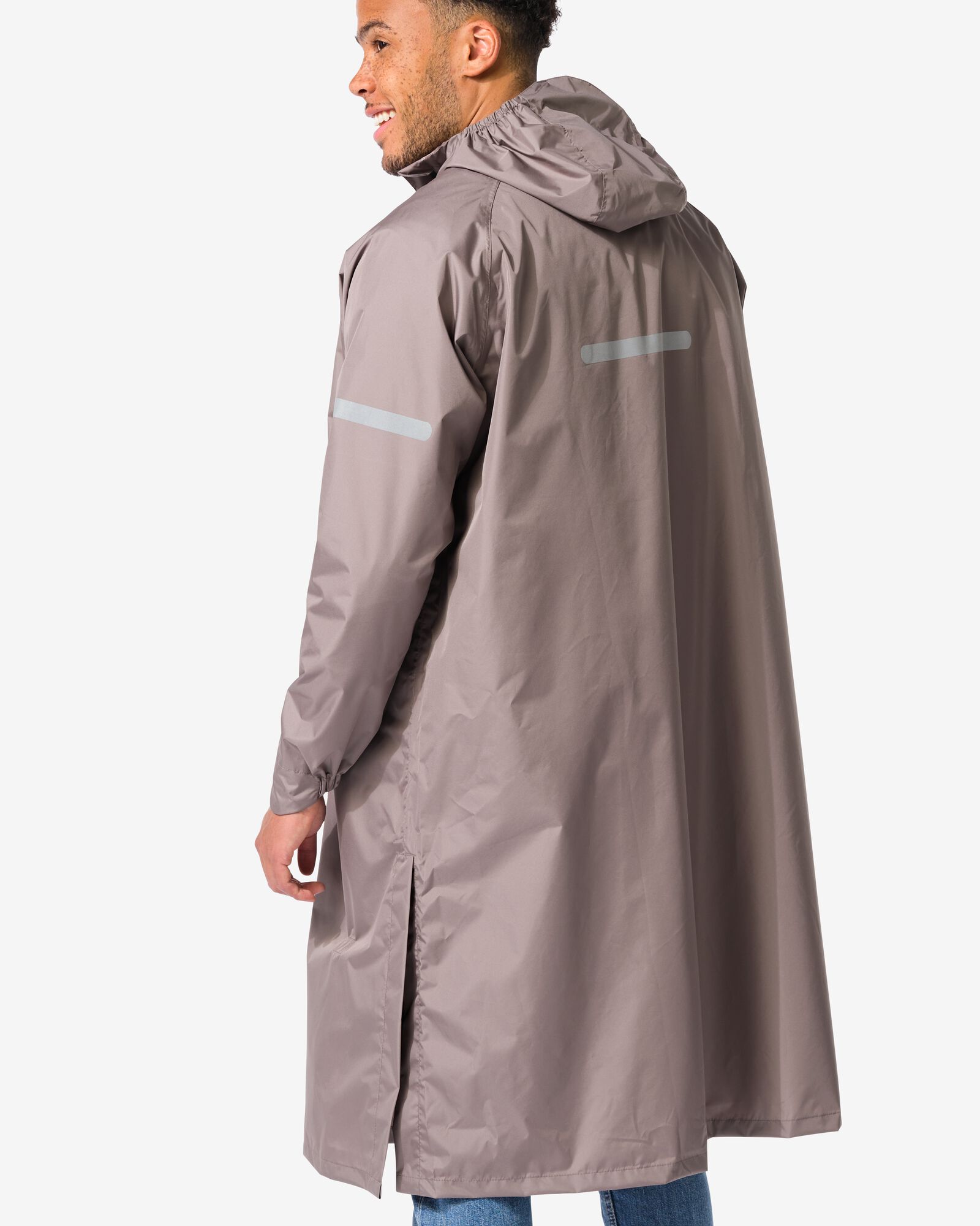 regenponcho voor volwassenen taupe taupe - 34440175TAUPE - HEMA
