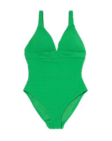 Damen-Badeanzug mit Rückenverschluss grün XL - 22350340 - HEMA