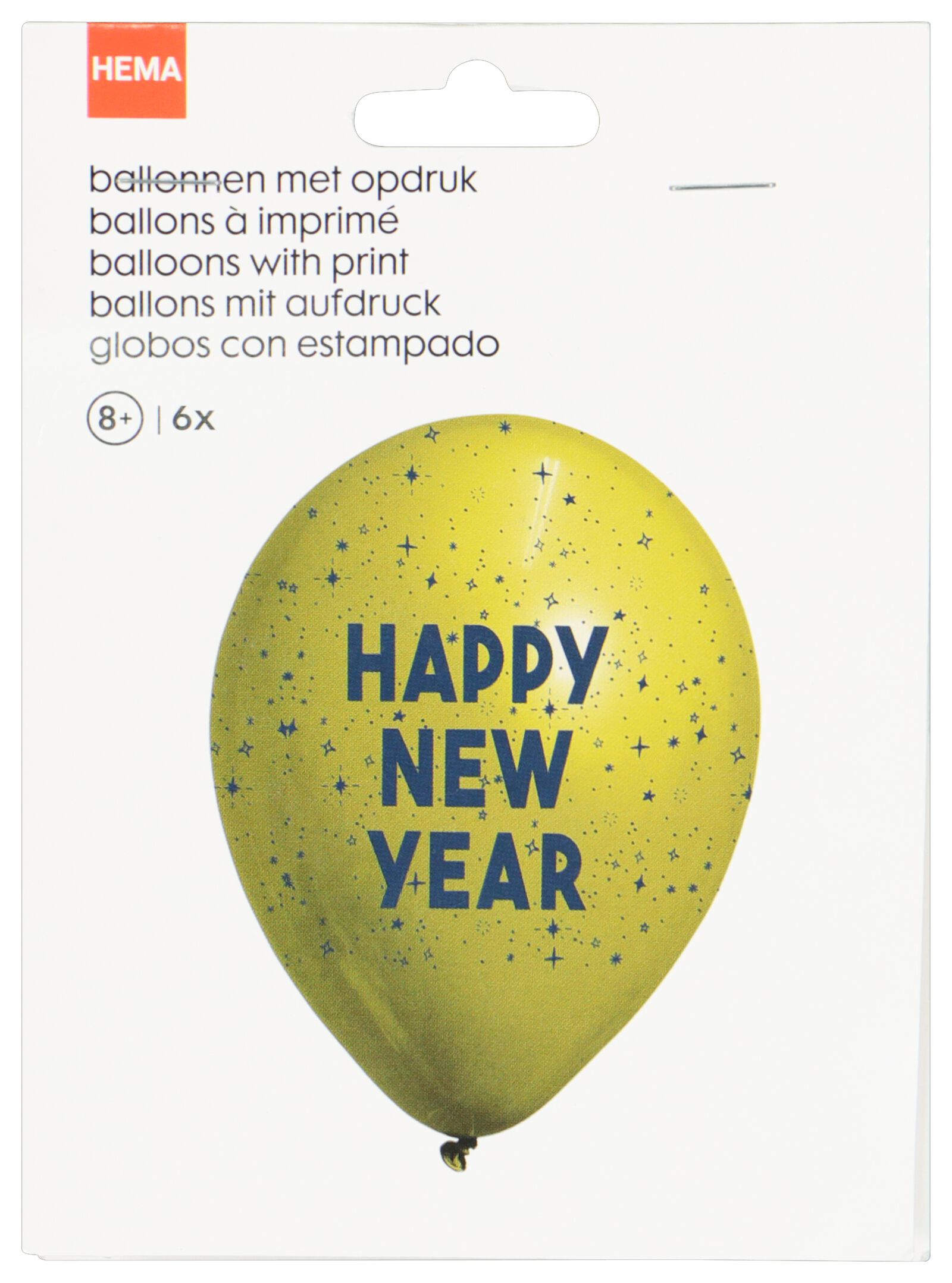 6 ballons dor&eacute; HNY - 25280025 - HEMA