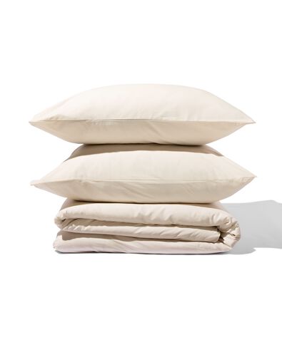 housse de couette coton doux 200 x 200/220 gris-beige - 5750080 - HEMA