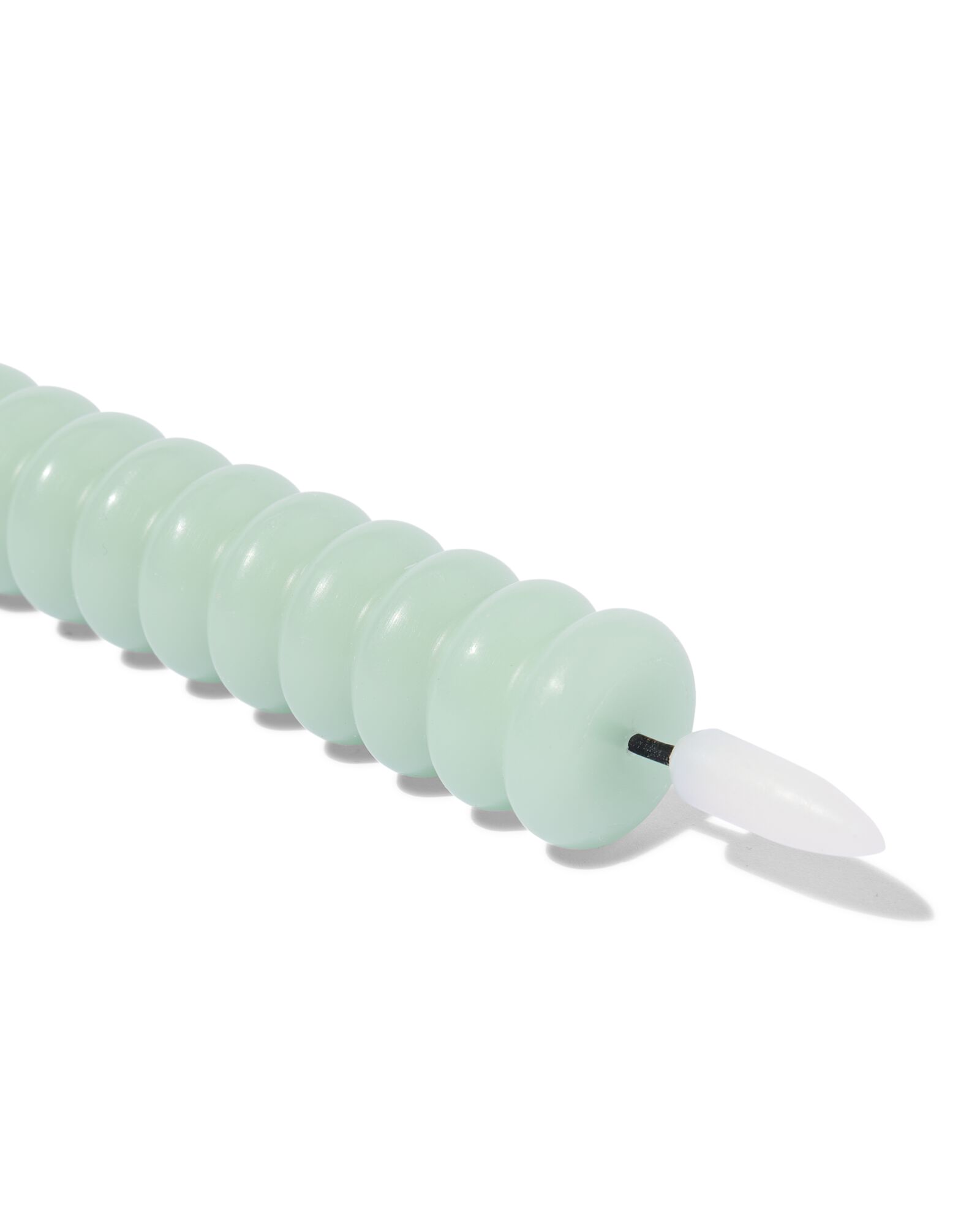 bougie LED cr&eacute;nel&eacute;e vert clair  - 13550084 - HEMA
