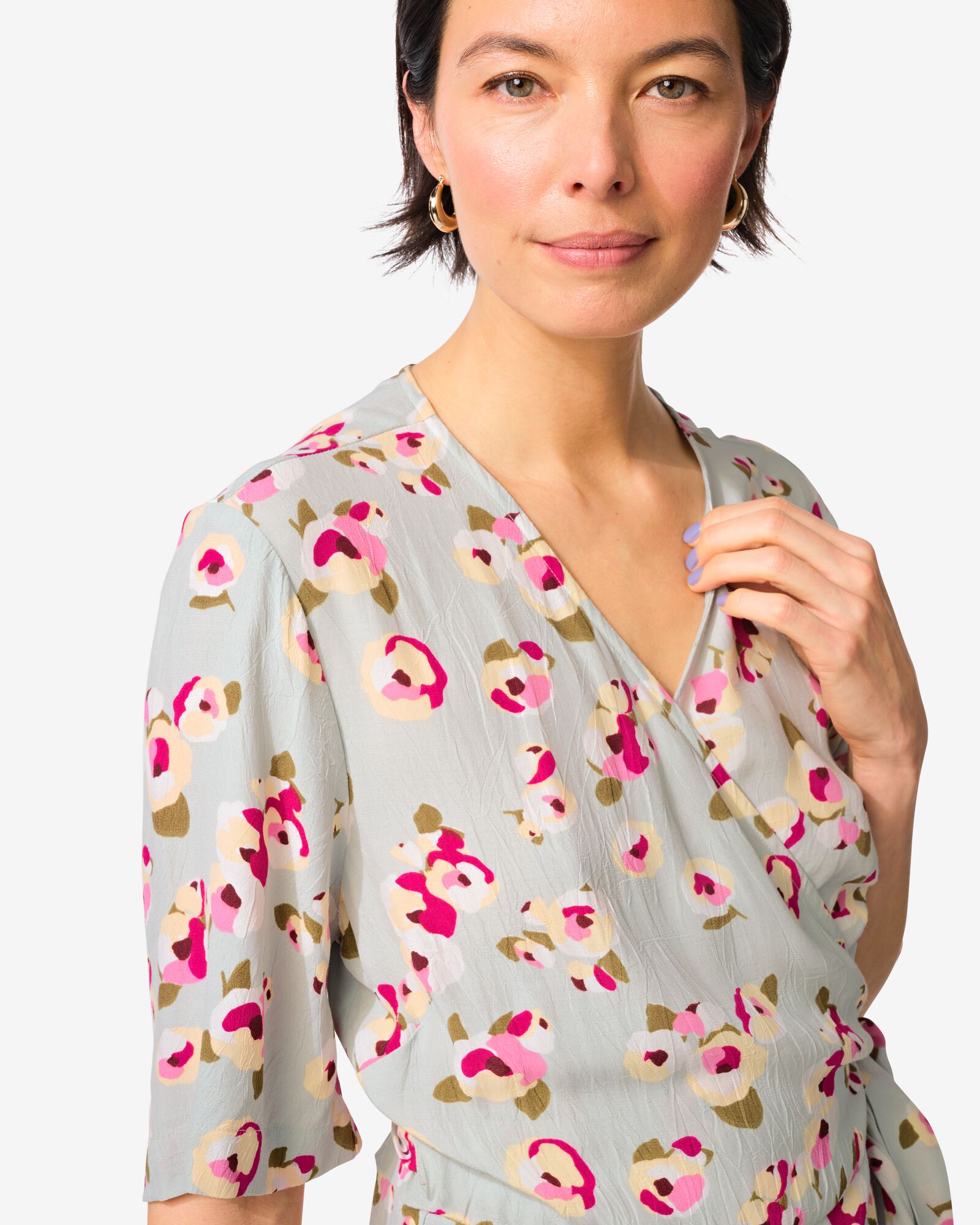 top femme Delilah fleurs vert clair vert clair - 36206650LIGHTGREEN - HEMA