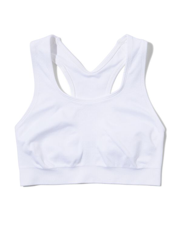 haut de sport sans coutures - support moyen blanc - 1000030851 - HEMA