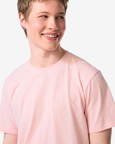t-shirt homme Jaap textur&eacute; rose p&acirc;le rose p&acirc;le - 2178860LIGHTPINK - HEMA