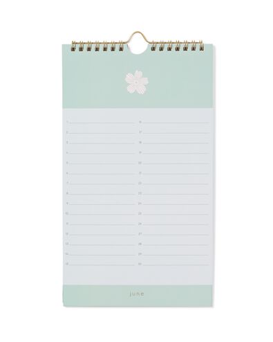 calendrier d'anniversaire 29,5x16cm fleurs - 14100224 - HEMA