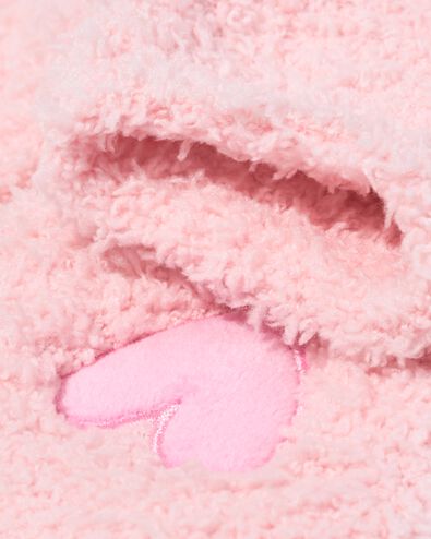 chaussettes d'int&eacute;rieur taille 36-41 peluche c&oelig;ur rose p&acirc;le   - 61100307 - HEMA